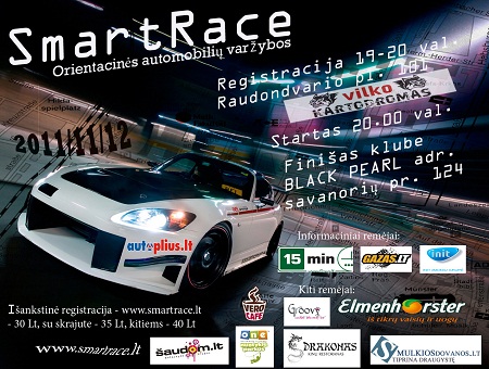 SmartRace – 2011/11/12 – Kaunas – Orientacinės automobilių varžybos SmartRace – 2011/11/12 – Kaunas – Orientacinės automobilių varžybos
