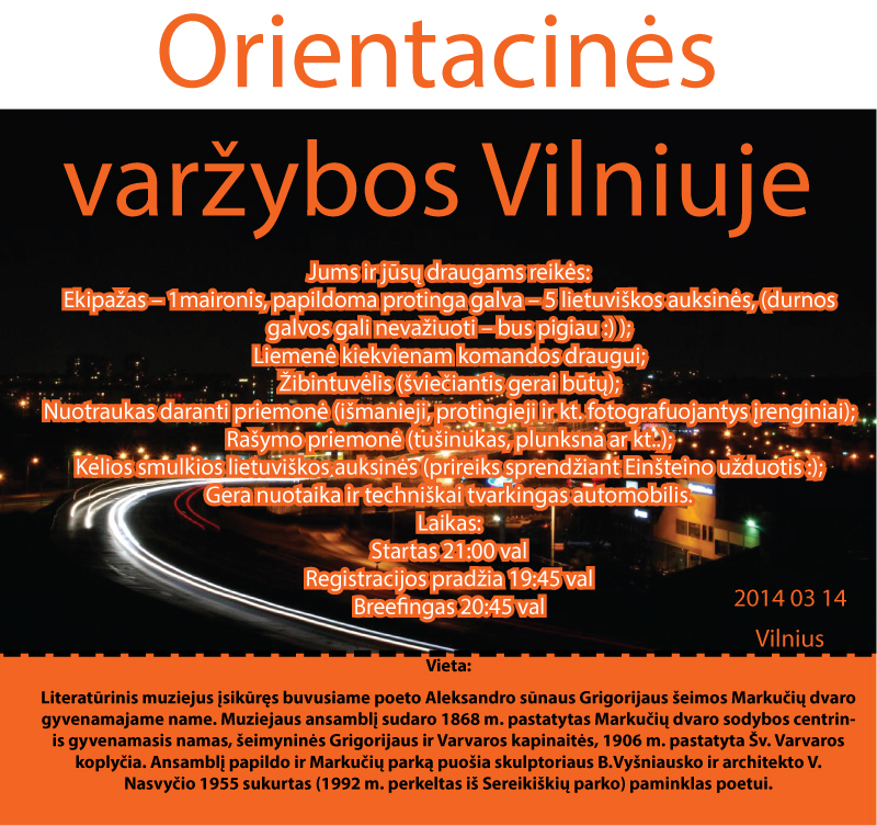Orientacinės varžybos Vilniuje