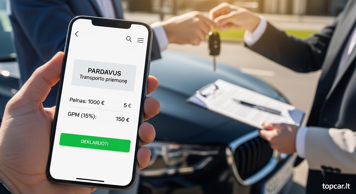 Pardaviau automobilį: kokie mokesčiai taikomi ir kaip jų išvengti?